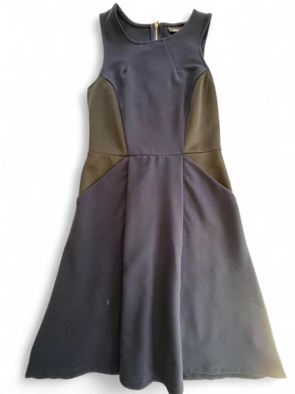 Mossimo Supply Co. Navy & Black Paneled Midi Dress